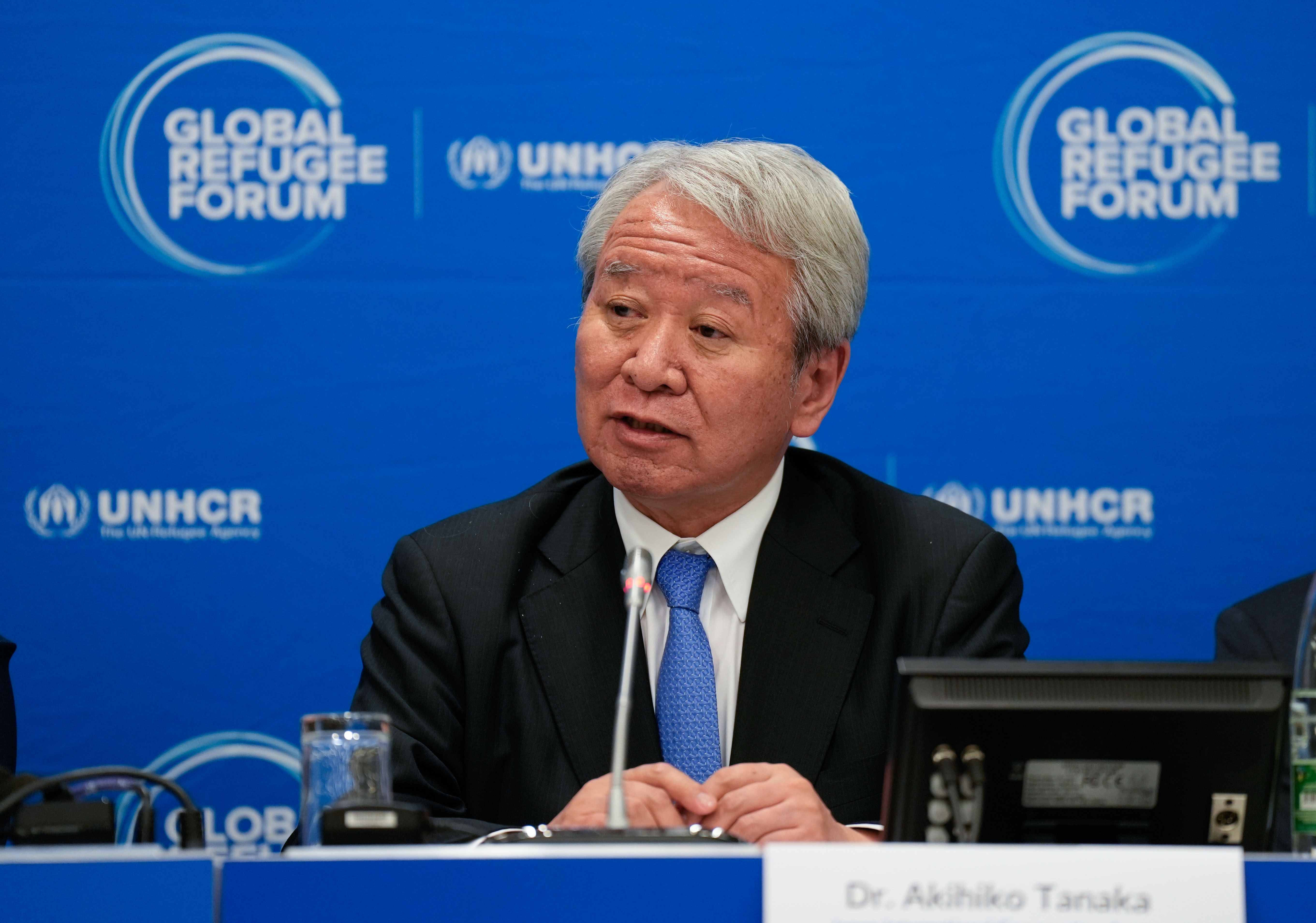 President Tanaka speaking at the GCFF high-level event.